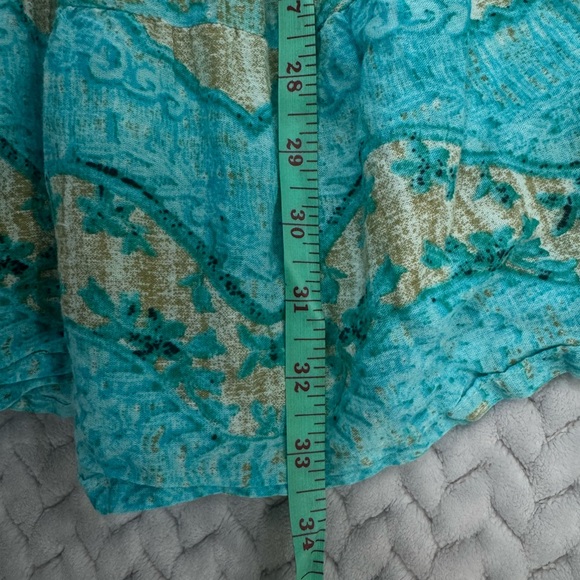 Antica Sartoria Boho Dress Aqua Green OS Bell Sleeve Beach Resort Travel - Picture 12 of 14